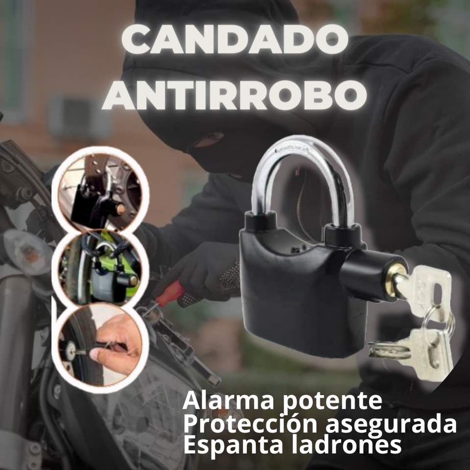 CANDADO CON ALARMA ANTIRROBO
