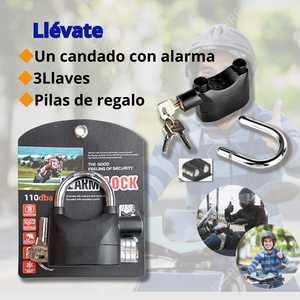CANDADO CON ALARMA ANTIRROBO